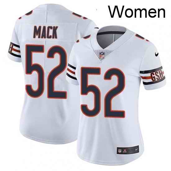 Womens Nike Chicago Bears 52 Khalil Mack White Vapor Untouchable Limited Player NFL Jersey